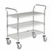 Nexel 3 Shelf Utility Cart w/ Braking Casters Metal in White | 39 H x 36 W x 21 D in | Wayfair 2142P3CB