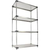 Nexel Solid 4 Shelf Shelving Unit Wire/Metal in Gray/White | 74 H x 36 W x 18 D in | Wayfair 18367SZ