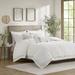 Harbor House Suzanna Comforter Set w/ Tufted Medallions Polyester/Polyfill/Cotton in White | Full/Queen Comforter + 2 Standard Shams | Wayfair