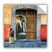 ArtWall Guanajuato Door by Rick Kersten Removable Wall Decal Canvas/Fabric in Blue/Brown/Orange | 14 H x 14 W in | Wayfair 0ker001a1414p