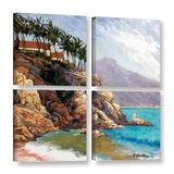 ArtWall Cabo San Lucas by Rick Kersten 4 Piece Painting Print on Wrapped Canvas Square Set Canvas in Blue/Brown/Green | 48 H x 48 W x 2 D in | Wayfair