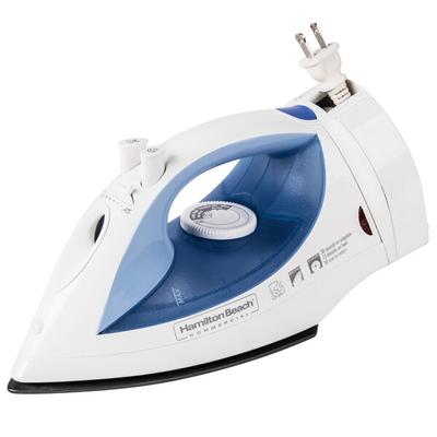 Hamilton Beach HIR400R White Midsize Non-stick Hospitality Iron, Steam & Dry with Auto Shut Off and Retractable Cord - 120V, 1200W