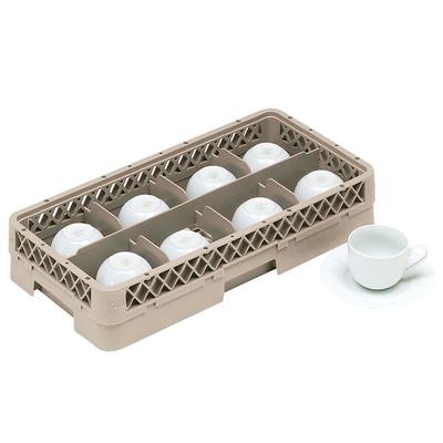 Vollrath HR1B1 Traex® Half-Size Beige 8 Compartment 3 13/16" Tall Glass Rack