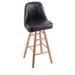 Holland Bar Stool Grizzly Swivel Bar Stool Wood/Upholstered in Black/Brown | 36 H in | Wayfair Griz36OSNat