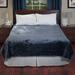 Lavish Home Faux Fur 91x81 Throw Blanket - Oversized Machine-Washable Mink-Style Bedding - 7.8lb Heavy Blanket Polyester in Black | 81 W in | Wayfair