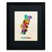Trademark Fine Art 'Portugal Watercolor Map' by Michael Tompsett Framed Graphic Art Canvas | 20 H x 16 W x 0.5 D in | Wayfair MT0498-B1620BMF