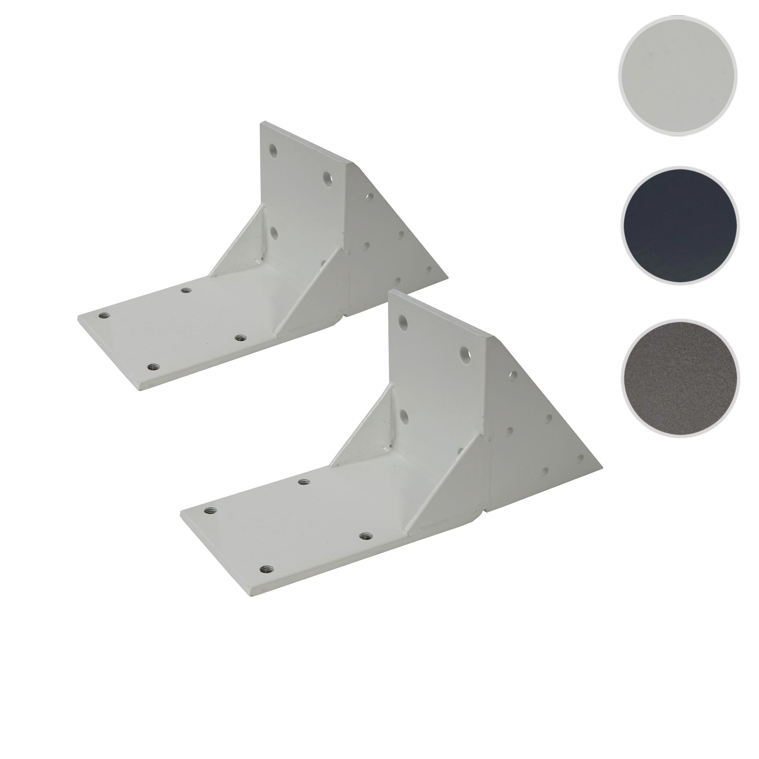 2er-Set Dachsparrenadapter für Kassetten-Markise T122 T123, Dachsparren Halterung Adapter ~ weiß Image