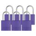 ABUS 72/30 KA X 6 Lockout Padlock,KA,Purple,2-17/32"H,PK6