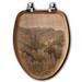 House & Homebody Co. Working The Ridge Oak Round Toilet Seat Wood Toilet Seats in Brown | 2.5 H x 16.5 W x 14.5 D in | Wayfair TS-R-WTR