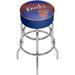 Trademark Global NBA Swivel 31" Bar Stool Upholstered/Metal in Gray | 31 H x 20 W x 20 D in | Wayfair NBA1000HC-NYK