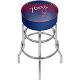 Trademark Global NBA Swivel 31" Bar Stool Upholstered/Metal in Gray | 31 H x 20 W x 20 D in | Wayfair NBA1000HC-P76