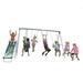 Sportspower kids Live Oak Swing Set w/ Lifetime Warranty on 6' Heavy Duty Double Wall Slide Plastic/Metal in Green | 73 H x 154 W x 95 D in | Wayfair