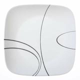 Corelle Simple Lines 10.25" Square Dinner Plate Glass in White | Wayfair 1107743