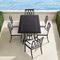 Grayson 7-pc. Rectangular Dining Set in Black Aluminum - Frontgate