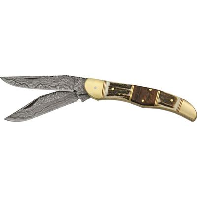 Damascus Filework Folder Knife DM1041