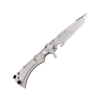 Wildsteer Folding Knife stainless tanto blade Stainless handle WSWX00