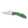 Spyderco Delica 4 Lightweight Folding Knife Green FRN Handle Flat Ground FE Blade C11FPGR