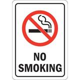 LYLE U1-1014-RD_10X7 No Smoking Sign, 10" H, 7 in W, Reflective Sheeting,