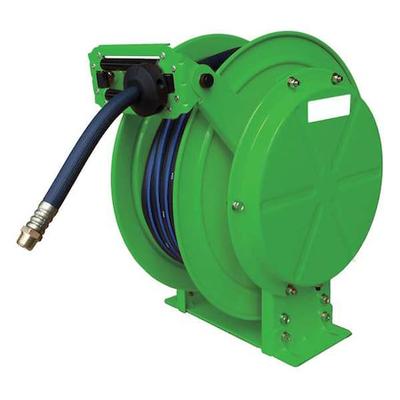 SPEEDAIRE 31XG62 Spring Return Hose Reel, 3/8 in Hose Diameter, 100 ft Length,