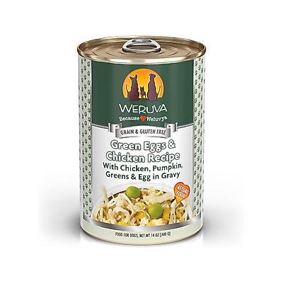 Weruva Green Eggs & Chicken with Chicken, Egg, & Greens in Gravy Grain-Free Canned Dog Food, 14-oz, case of 12