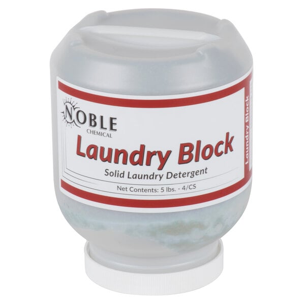 Noble 5 lb. Laundry Block Concentrated Solid Laundry Detergent - 4/Case