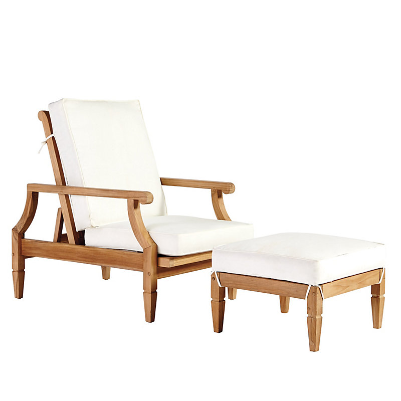Madison Reclining Chair & Ottoman with 1 Chair Cushion Set and 1 Ottoman Cushion - Ballard Designs