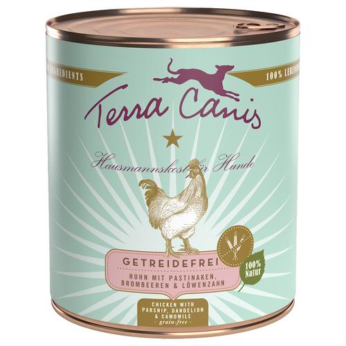 Sparpaket: 12x800g Terra Canis Getreidefrei Mix: Wild & Huhn Hundefutter nass