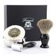 Haryali Black DE Safety Razor Gift Set with Pure Badger Hair Shaving Brush a Bowl and a Shaving Soap