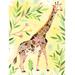 Oopsy Daisy Wild Flower Giraffe Canvas Art Canvas in Brown | 24 H x 18 W x 1.5 D in | Wayfair NB19457