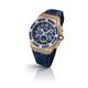 TW Steel Ceo Tech Unisex Quartz Watch with Blue Dial Chronograph Display and Blue Leather Strap CE4007