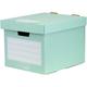 Bankers Box Style Series Aufbewahrungsbox aus 100% recyceltem Karton, 4-er Pack, grün/weiß
