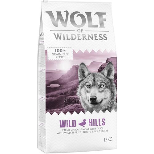 12 kg Wild Hills Ente Wolf of Wilderness getreidefreies Hundefutter trocken