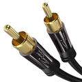 KabelDirekt – 7,5 m – Cinch-Subwoofer-Kabel, 1 Cinch auf 1 Cinch, Audio/Digital/Video (Koax-Kabel, RCA-Stecker/Stecker, für Verstärker/HiFi, Audiosignal oder Composite-Video, 75 Ohm, schwarz)