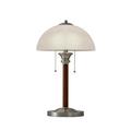 Adesso Lexington Table Lamp Walnut rubber wood with brushed steel accents