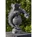 Campania International Fiona Winged Dragon Statue, Copper in Blue/Black | 19.75 H x 14.75 W x 14.5 D in | Wayfair S-462-AL