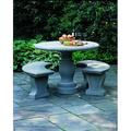 Campania International Palladio Cast Stone Garden Outdoor Bench Stone/Concrete in Gray | 18 H x 54 W x 16 D in | Wayfair BE-27-AS