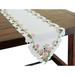 Xia Home Fashions Summer Rose Embroidered Cutwork Table Runner in Gray/White | 15 D in | Wayfair XD140381572