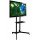 Allcam TT411 TV Floor Stand Trolley for 43 to 65-inch LED/LCD TVs, Tilt, Mount Size 600x400,Heavy Duty Steel, with Laptop Shelf