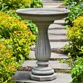 Campania International Windmoor Birdbath Concrete, Copper in Green | 31 H x 24.5 W x 24.5 D in | Wayfair B-156-VE