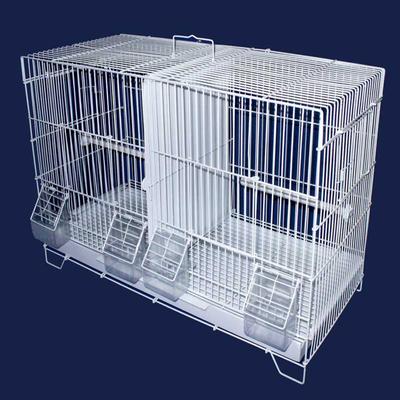 YML Large White Breeding Bird Cage, 23.5" L X 10.5" W X 15.5" H