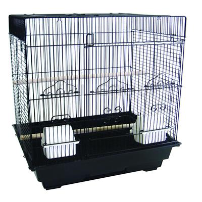 YML Square Top Black Bird Cage, 18" L X 14" W X 22" H