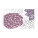 e by design Flowers & Fronds Floral Print Throw Microfiber/Fleece/Microfiber/Fleece in Pink/White/Indigo | 60 W in | Wayfair HFN192PU15PU5-50x60