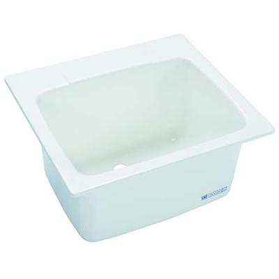 MUSTEE 10 Utility Sink, 13-3/4 in H, 25 in W, 22 in L, Drop-In, SMC Fiberglass,