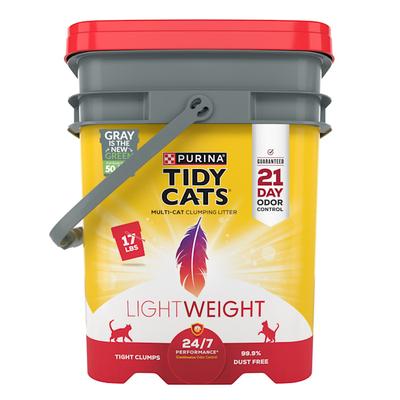 Tidy Cats Scented Light Weight 24/7 Performance Low Dust Clumping Multi Cat Litter, 17 lbs.
