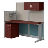 Bush Business Furniture Office in an Hour w/ Storage Cubicle in Brown | 62.99 H x 64.49 W x 32.24 D in | Wayfair WC36492-03STGK