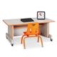 Jonti-Craft Rainbow Accents® Manufactured Wood Adjustable Height Student Computer Desk Wood in Brown | 30 H x 42 W x 24 D in | Wayfair 3351JC004