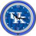 Trademark Global 14.5" Wall Clock Glass in Blue/Orange | 14.5 H x 14.5 W x 3 D in | Wayfair KY1400-FADE