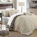 Chic Home Lessie 7 Piece Reversible Comforter Set Polyester/Polyfill/Microfiber in White | Queen | Wayfair CS2821-WR