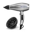 BaByliss Pro Digital 2200 Watt Profi-Haartrockner mit Ionen-Technologie und Keramikbeschichtung Made in Italy, 6000E, Silber