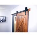 Acorn Square End Rolling Standard Single Track Barn Door Hardware Kit in Black | 4.5 H x 4.5 D in | Wayfair BH1BI-6